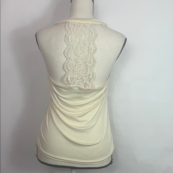 Show Lai off white racerback with lace detail top - Picture 2 of 6